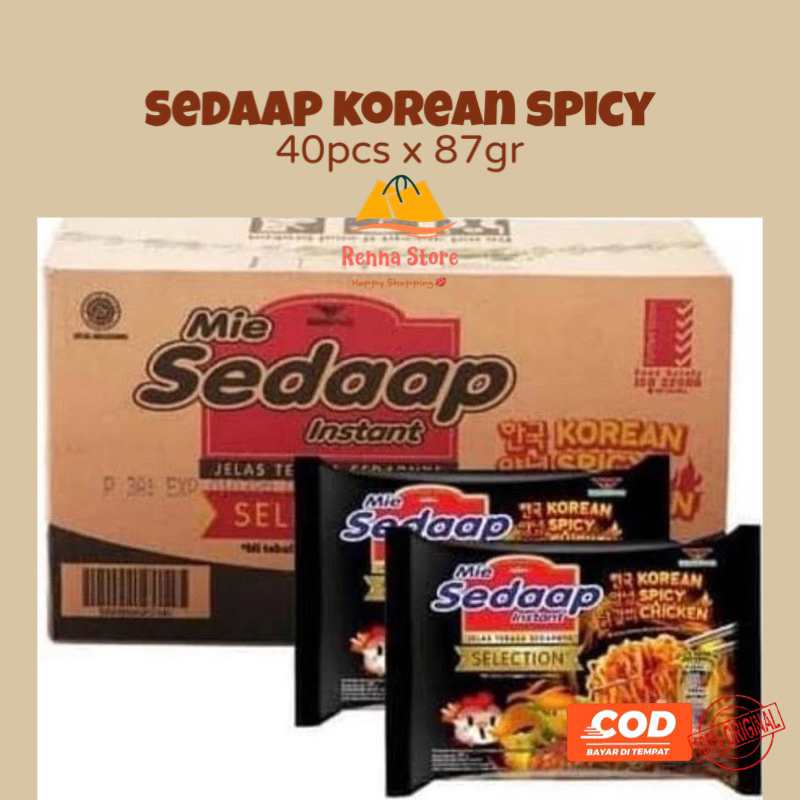 

SEDAAP Mie Goreng Devina Korean Spicy Cheese & Kuah Soto Baso Kari Spesial Ayam Bawang Laksa (1dus) Baked Bayam Food Noodles Instan