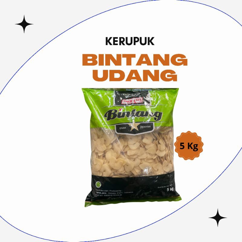 Kerupuk Bintang Udang Mentah5kg