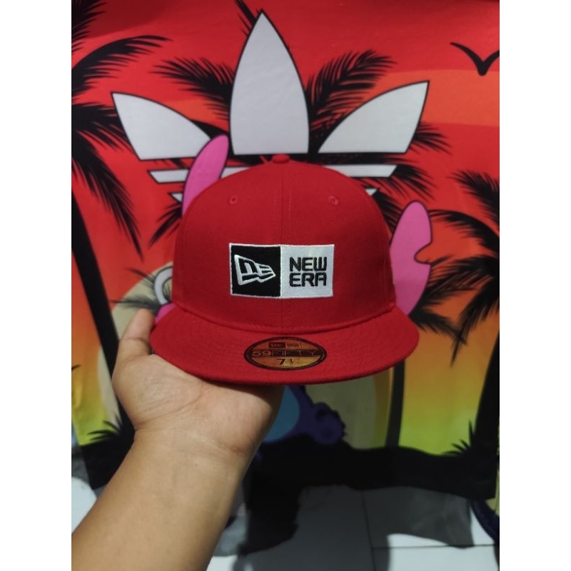 Topi Snapback New era 59fifty Box Logo Red