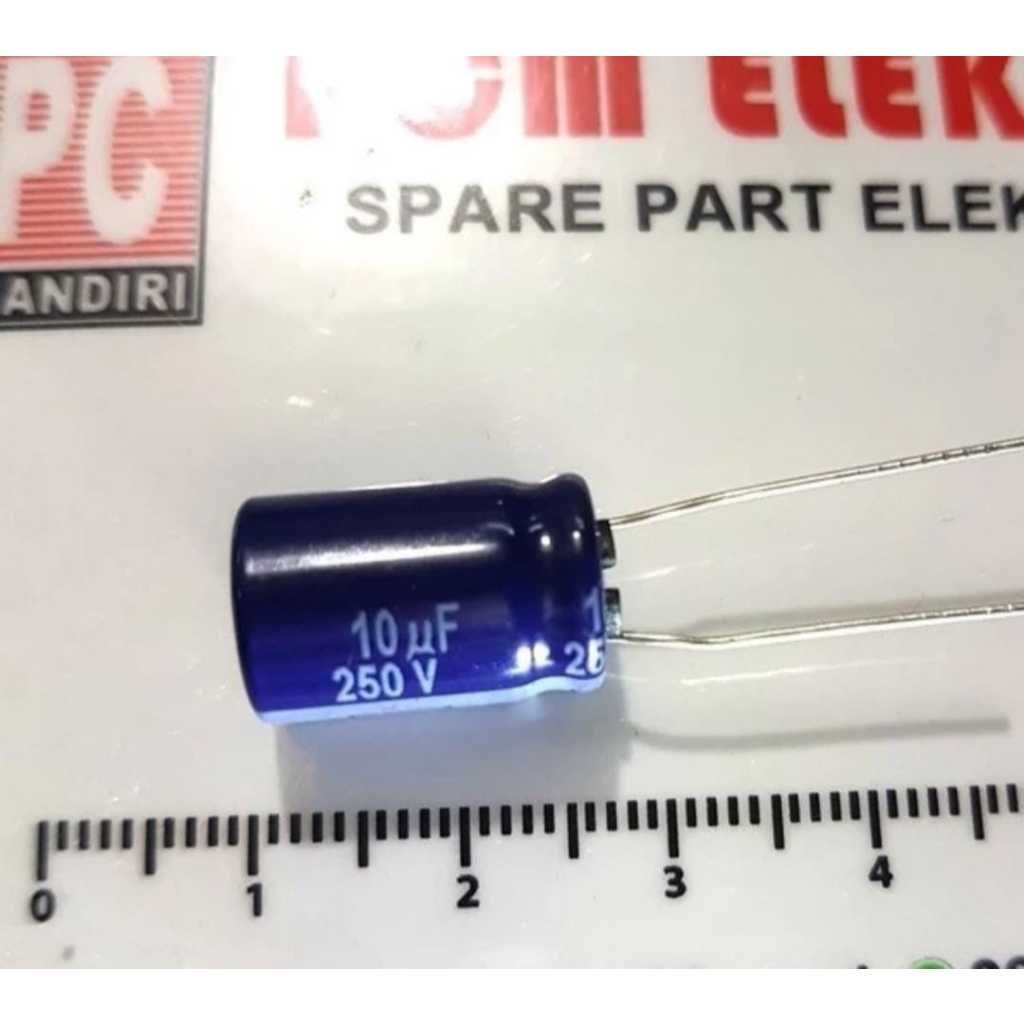 RE2089 New Capasitor Kapasitor Elco Panasonic 10uf 250v 10 mikro 250volt by PCM LTC GLODOK