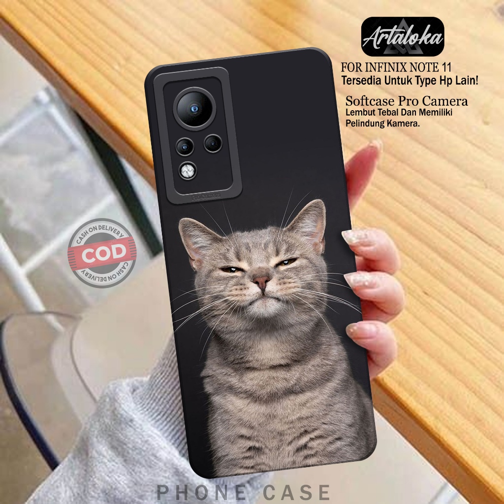 Case Hp Infinix Note 11 Fashion Case Kucing Keren Softcase Infinix Note 11 Silikon TPU Pro Camera Ca
