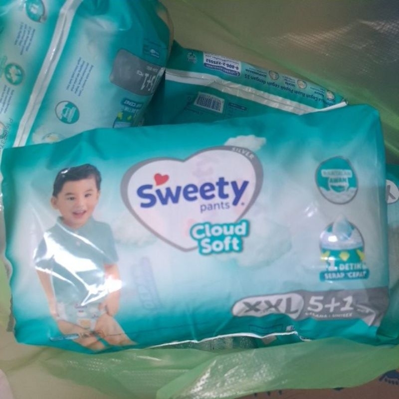 sweety silver pants size XXL renceng isi 1 /2/3/6/8pcs/bronze