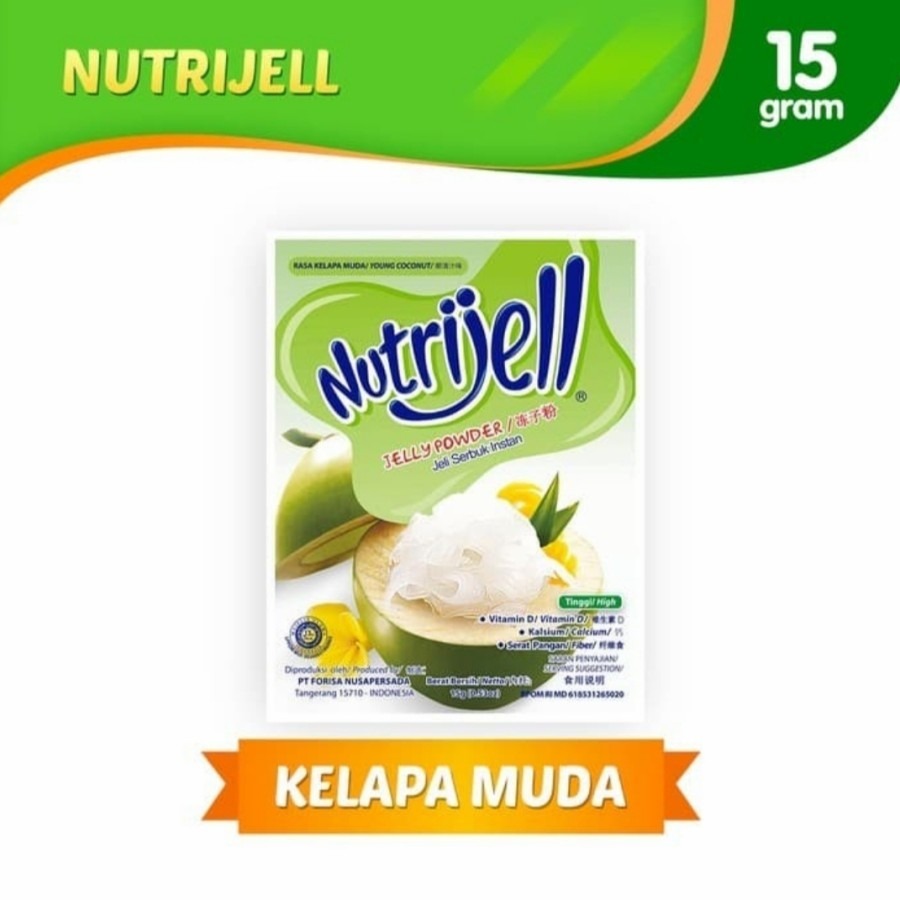 

NUTRIJELL KELAPA MUDA 15GRx1pcs JELLY POWDER KLP MUDA KEMASAN SACHET