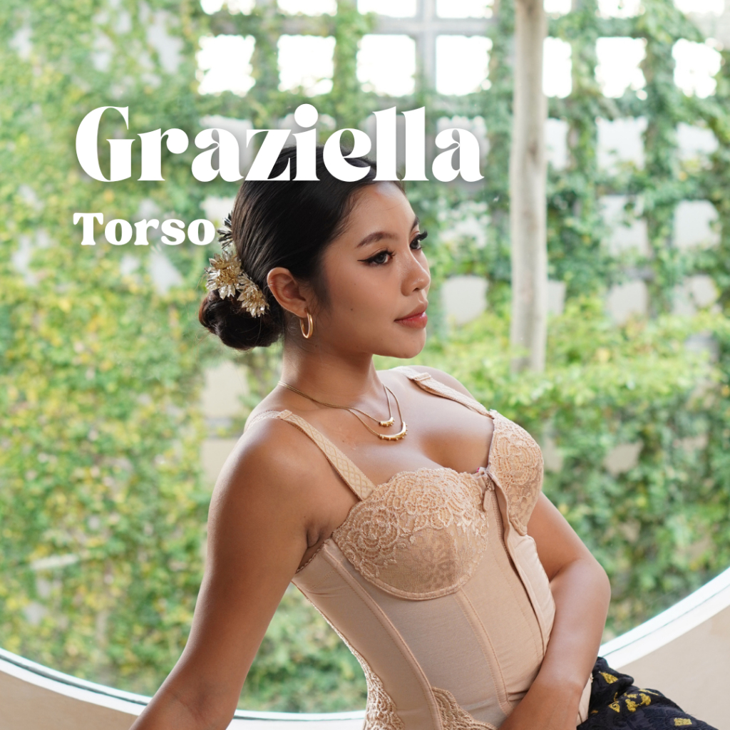 Longtorso Fiori Graziella Size 32A - 50B | Full Cup | Tali Bisa Dilepas & Membentuk Badan