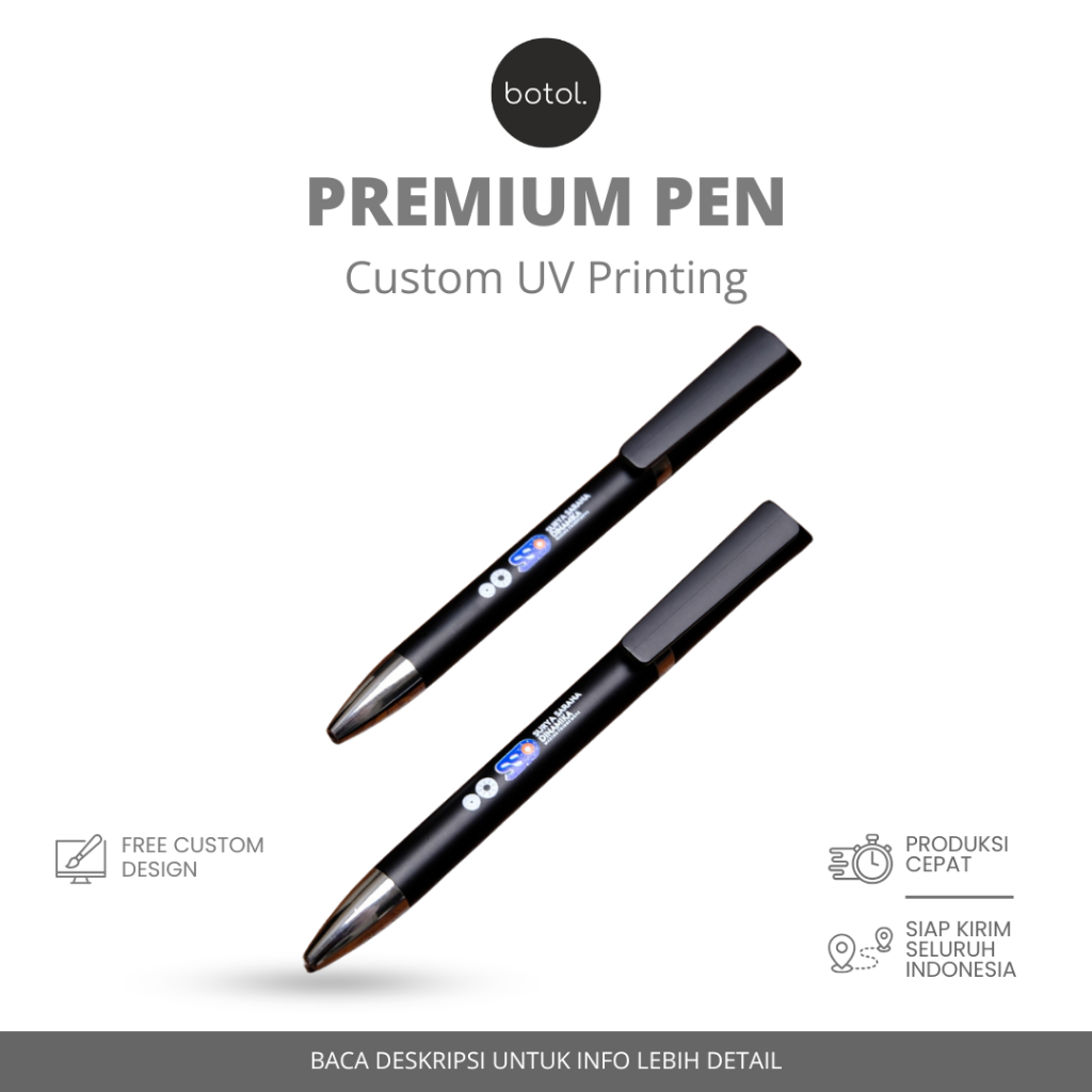 

Botol by DOT Pulpen Custom Nama / Souvenir Promoso Premium / Pen Print Nama Logo Brand / Custom Foto Bolpoin / Bolpen Pen Alat Tulis Custom / Souvenir Perusahaan