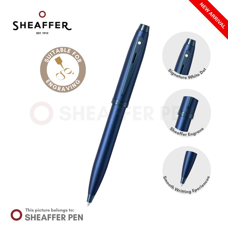 

Sheaffer® 100 Satin Blue With PVD Blue Trim Ballpoint Pen