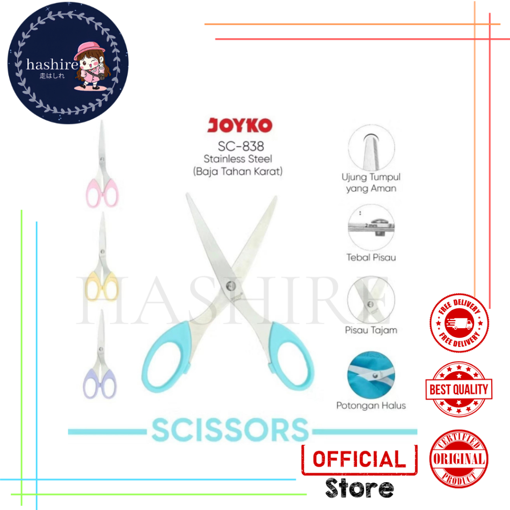 

Gunting Scissors Joyko SC-838 Pastel