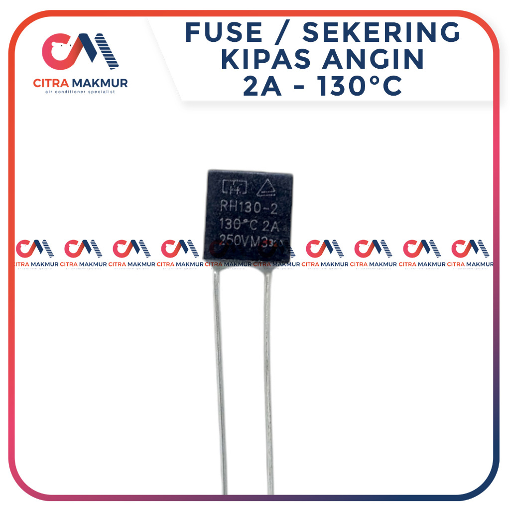 Fuse Sekring Kipas Angin 2A Ampere 130 Derajat Miyako Thermofuse Sekering Sikring Hitam Cosmos
