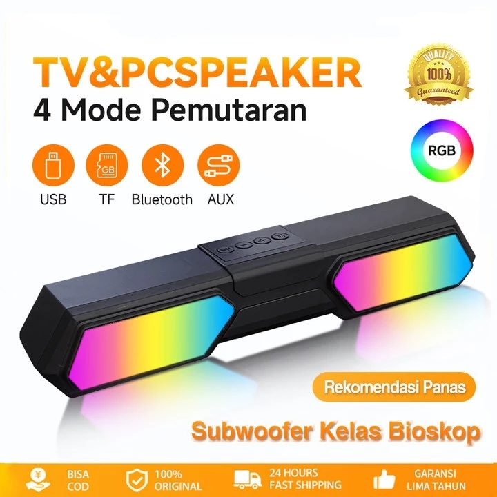 COD Speaker Bluetooth Soundbar Super Bass Robot 2 Speaker jbl Original Computer TV Laptop Gaming Mus