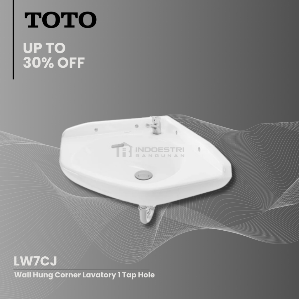 Wastafel Wall Hung TOTO LW7CJ / Wastafel Gantung Sudut TOTO (Body Only)