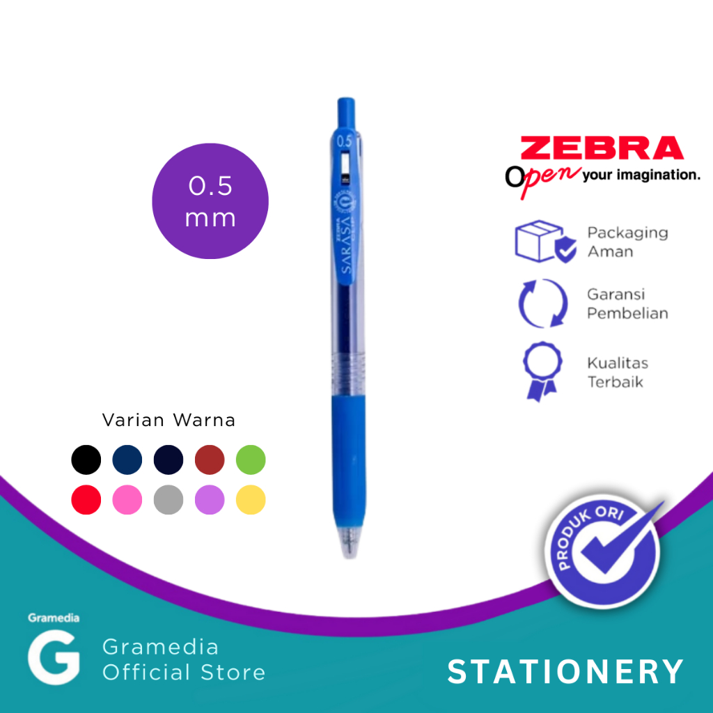 

Zebra Sarasa Clip 0.5 Blue