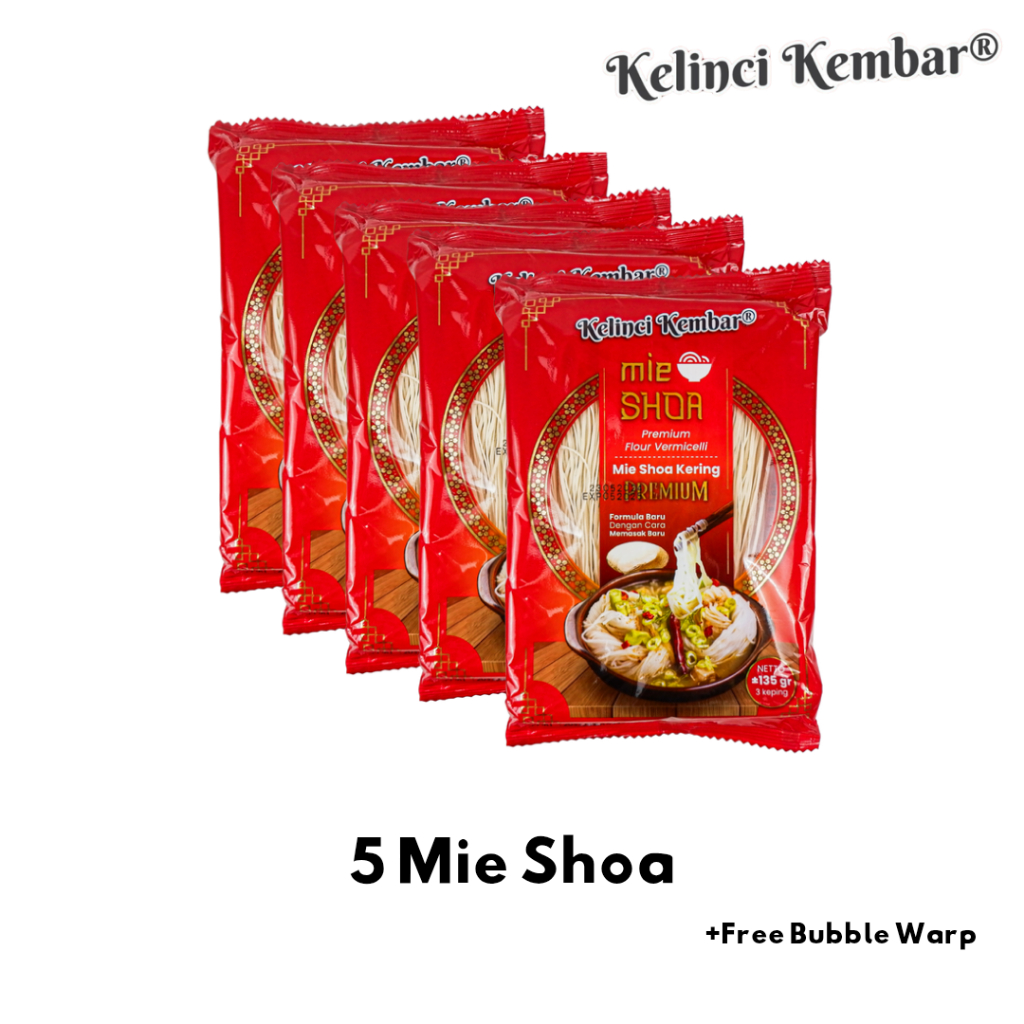 

Mie Shoa Kelinci Kembar 5 pcs / Mie halus Mie China Mieswa Mishoa Miswa