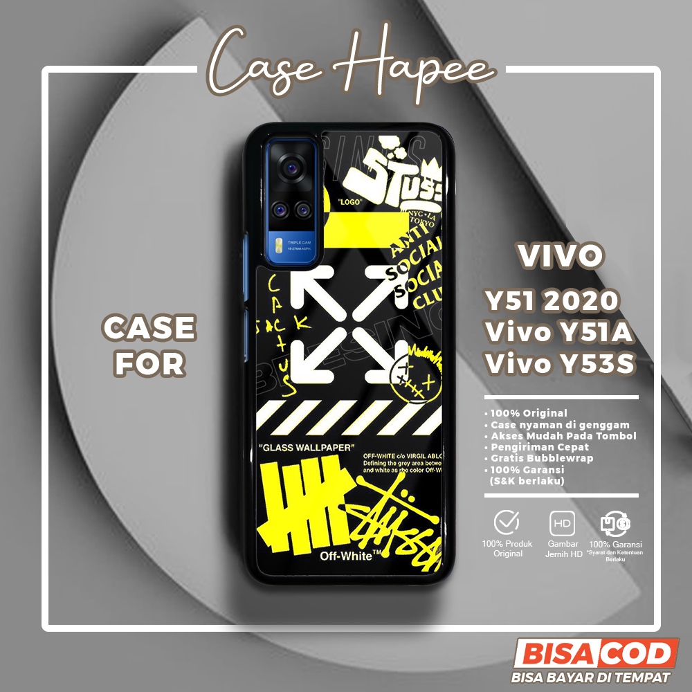 Case Vivo Y51 2020 Y51A Y53S Casing Vivo Y51 2020 Y51A Y53S [BGRF] Casehapee Case Glossy Case Aesthe