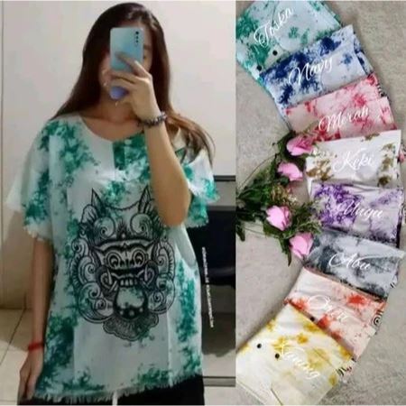 Baju bali wanita motif barong/kaos bali/atasan bali/termurah dan terlaris/bisa cod ukuran oversize