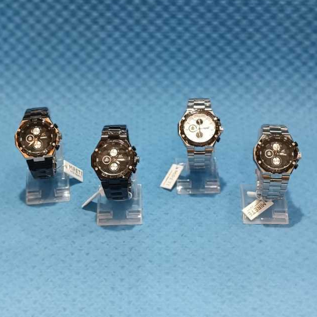 Jam Tangan Pria MIRETE Bulat - Jam Tangan Anti Air Ada Tanggal dan Hari