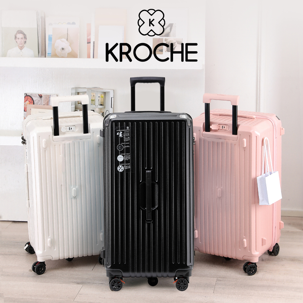 Kroche - Koper Cabin Bagasi 20/32 Inch Koper Fiber Anti Pecah Bahan Polycarbonate With TSA Lock