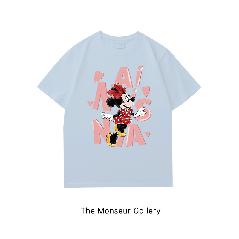 The Monseur Gallery  Kaos Wanita Oversize Pink Heart Mickey MouseStyle baju atasan wanita terbaru | 