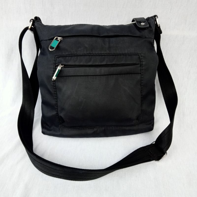 Tas Sling Bag Selempang Samsonite Unisex Pria Wanita Preloved Second Hitam