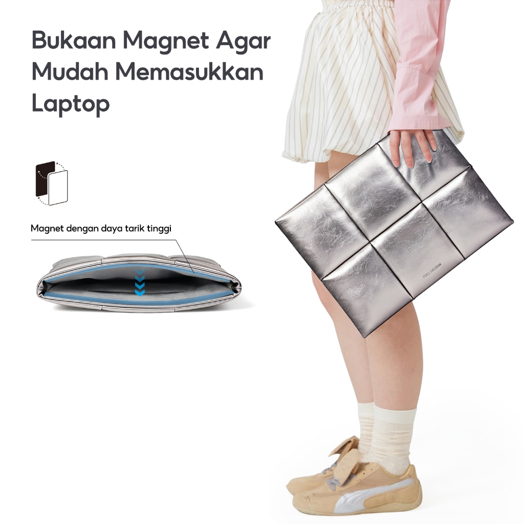 RECOMMENDED FULL DESIGN Rock 14inci Puffy Tas Laptop Sleeve