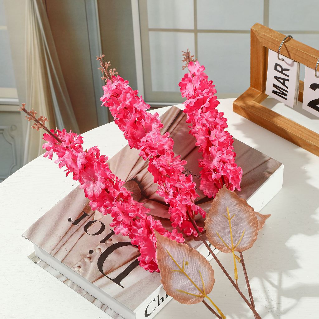 Bunga tiruan hyacinth 3 Bunga Hias Plastik dekorasi wedding dan dekorasi kamar-Grosir