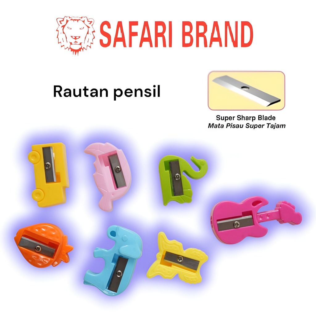 

(RAUTAN TOPLES PACK) Rautan Orotan Peraut Ongotan Pensil Pencil Sharpener Mini Karakter Lucu