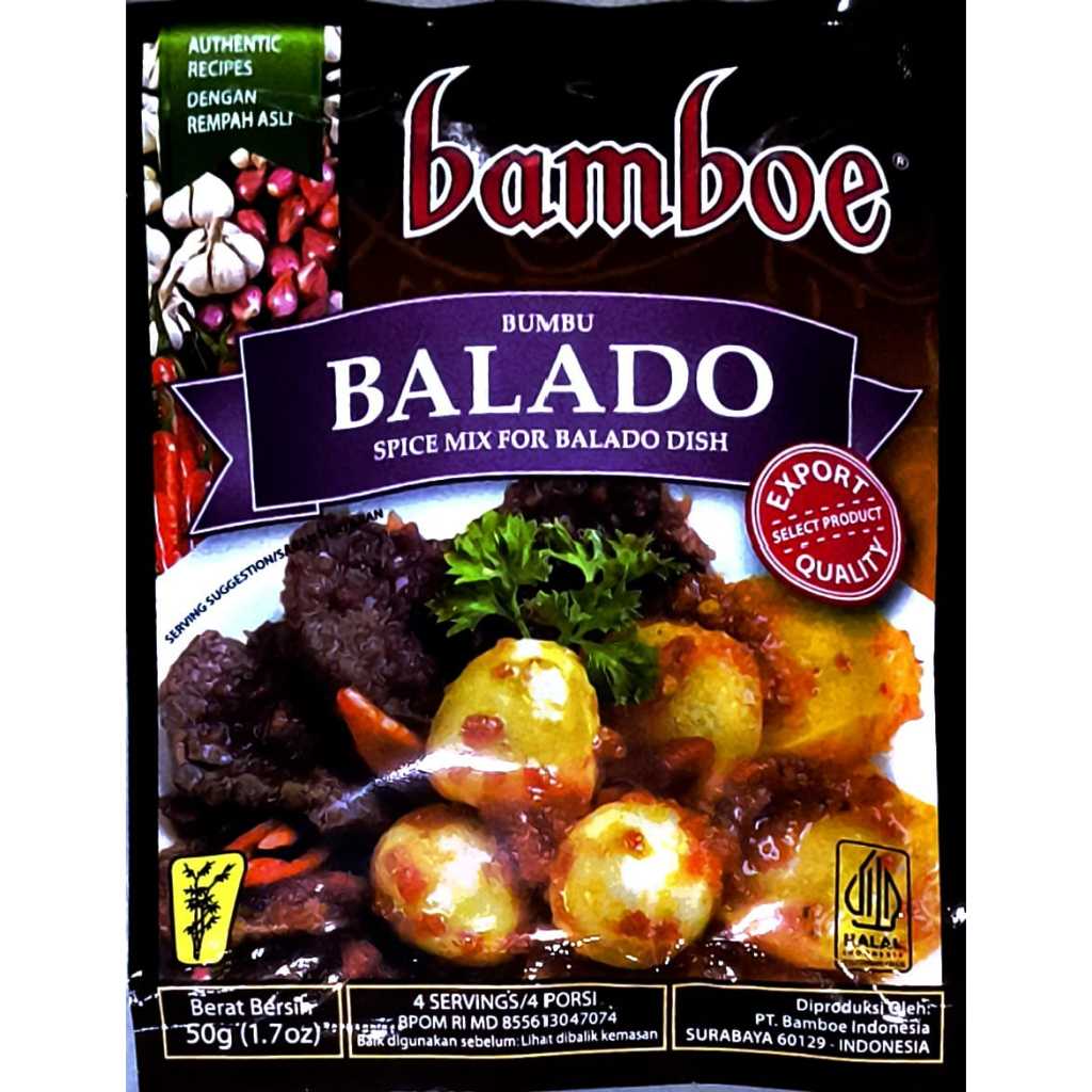 

BAMBOE BARU BUMBU BALADO SPICE MIX FOR BALADO DISH 50 GR