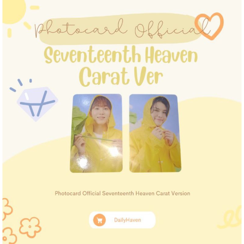 [PHOTOCARD] SEVENTEENTH HEAVEN CARAT VER SEUNGKWAN WOOZI | PC OFFICIAL