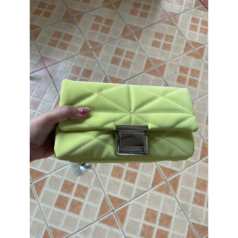 NEW PARFOIS Sling and Shoulder Bag Segel Original 100% Garansi Lime Strap Rantai PU leather
