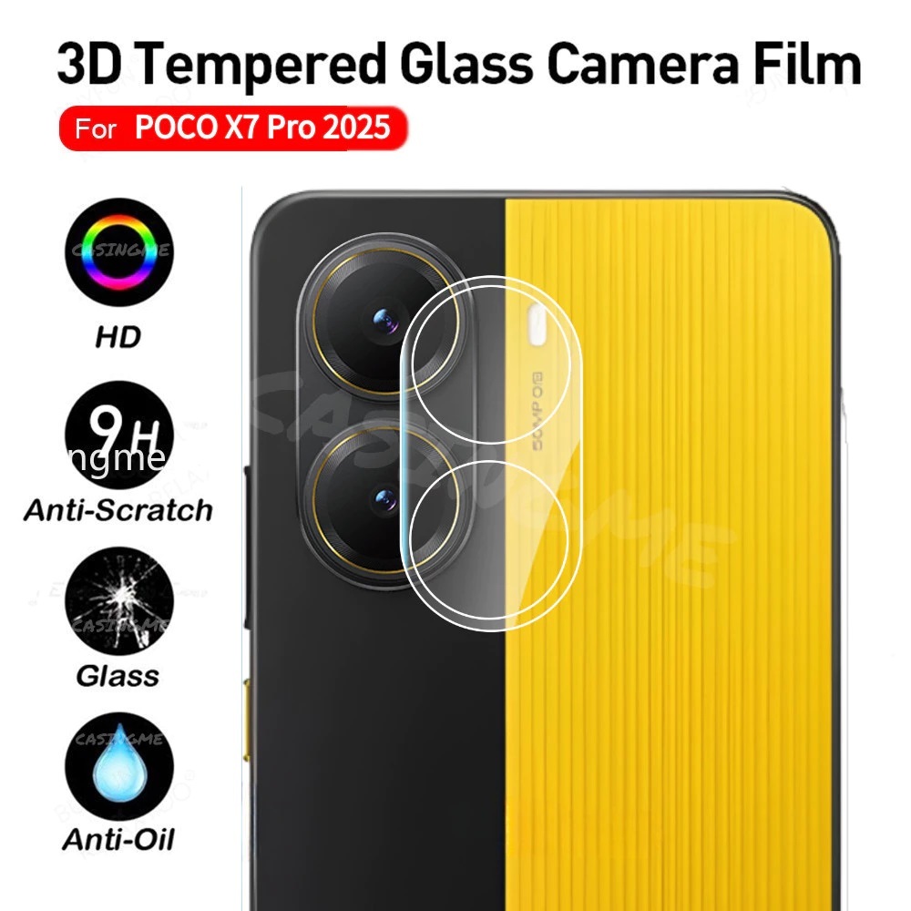 Tempered Glass Camera Xiaomi Poco M7 Pro / X7 PRO / F6 / Redmi Turbo 3 Anti Gores Lensa Kamera Hp