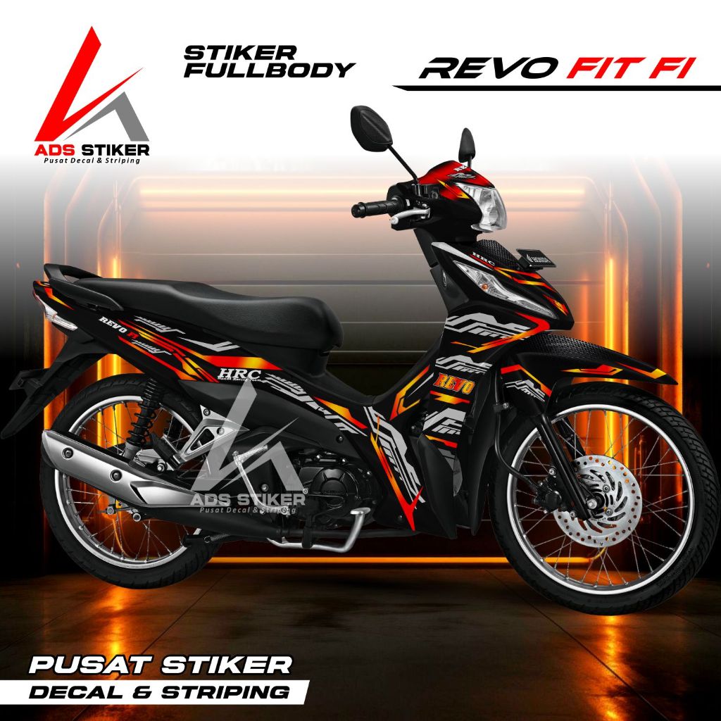 Bisa (COD) Decal Stiker Revo FIT FI - Stiker Variasi Revo X Fullbody Desain Matrixline
