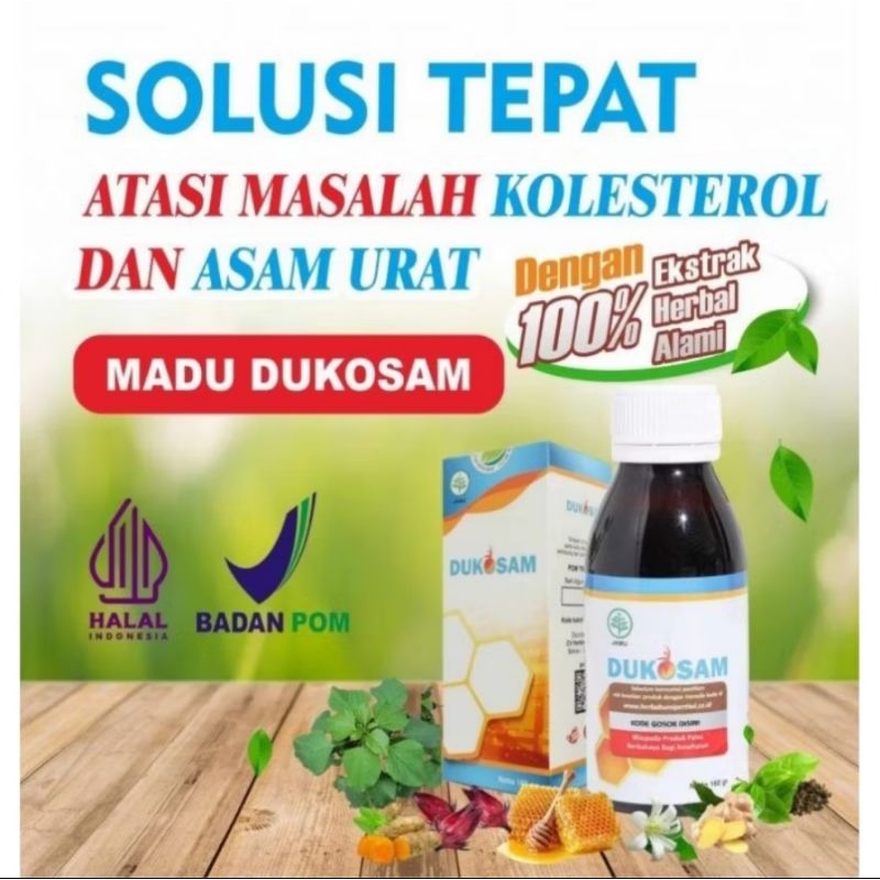 Dukosam Herbal – Madu Herbal untuk Kolesterol & Asam Urat | Perawatan Sendi & Kesehatan