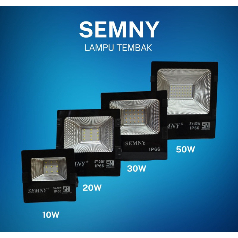 Lampu Tembak SEMNY 10 / 20 / 30 / 50 Watt SY- 2017 Kuning Putih