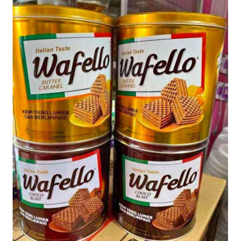 

Wafer Wafello Kaleng Coklat Caramel Wafer Wafello