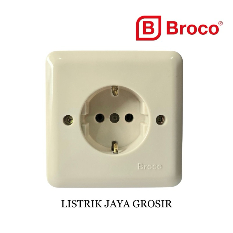 BROCO stop IB / Stop kontak arde dinding tanam