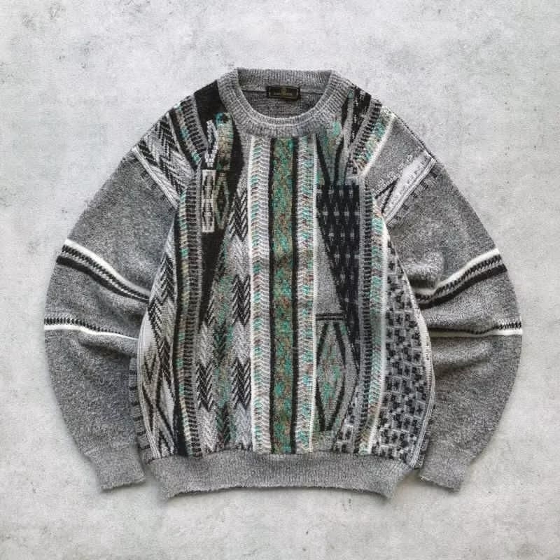 Vintage Sweater | Vintage Knitwear | Grandpa Sweater | Knitwear Pattern | Pattern Knitwear | Coogi S