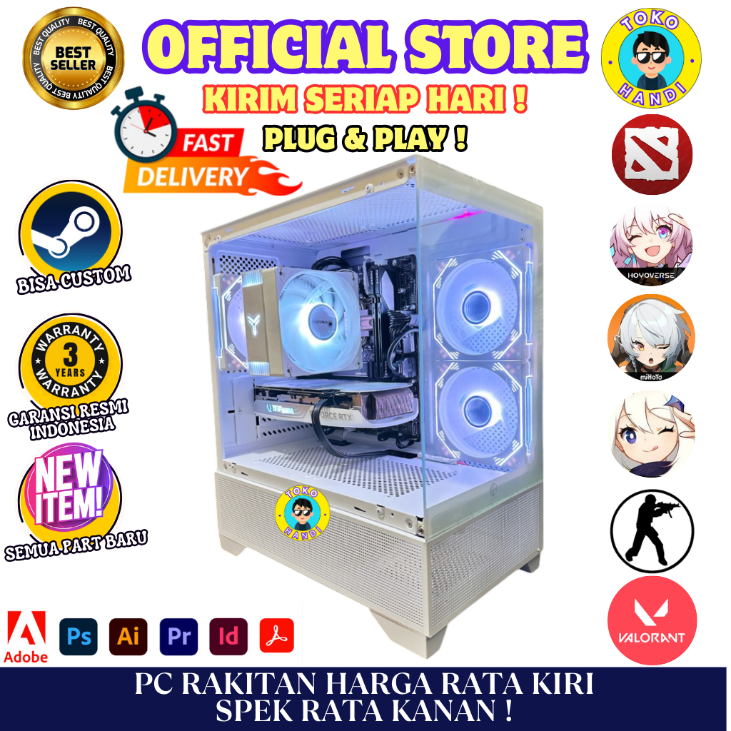 PC RAKITAN GAMING INTEL I5 10400F VGA RX 580