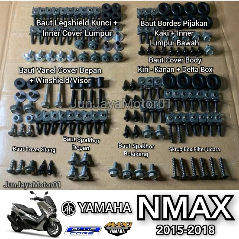 Baut lengkap full set body bodi Yamaha Nmax 2015-2018