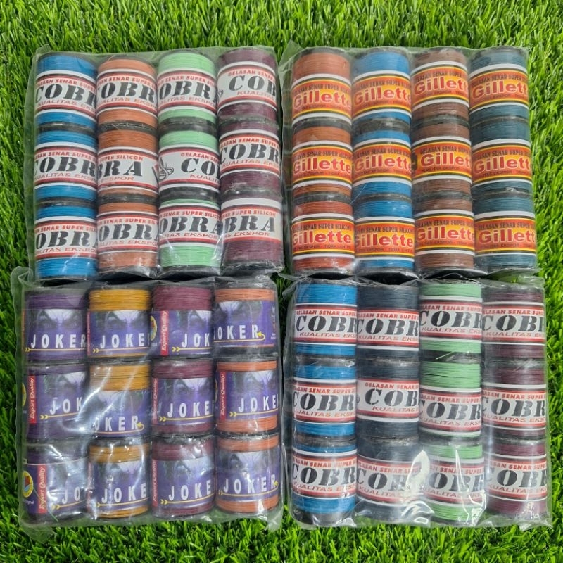 Benang layangan unyiil dan senap per pack isi 12pcs