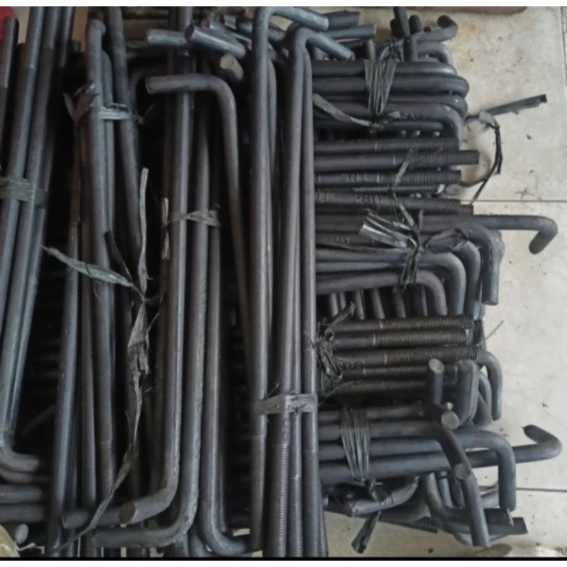 Baut Angkur Besi Beton 5/8 × 60 + Mur +ring