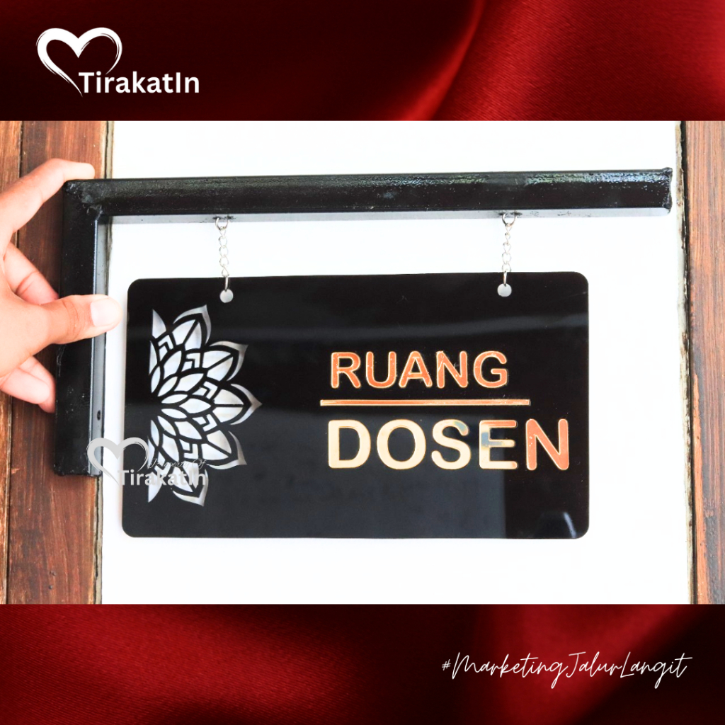 

TirakatIn - (Custom) Papan Nama Ruangan Gantung Akrilik Tulisan Timbul Gold