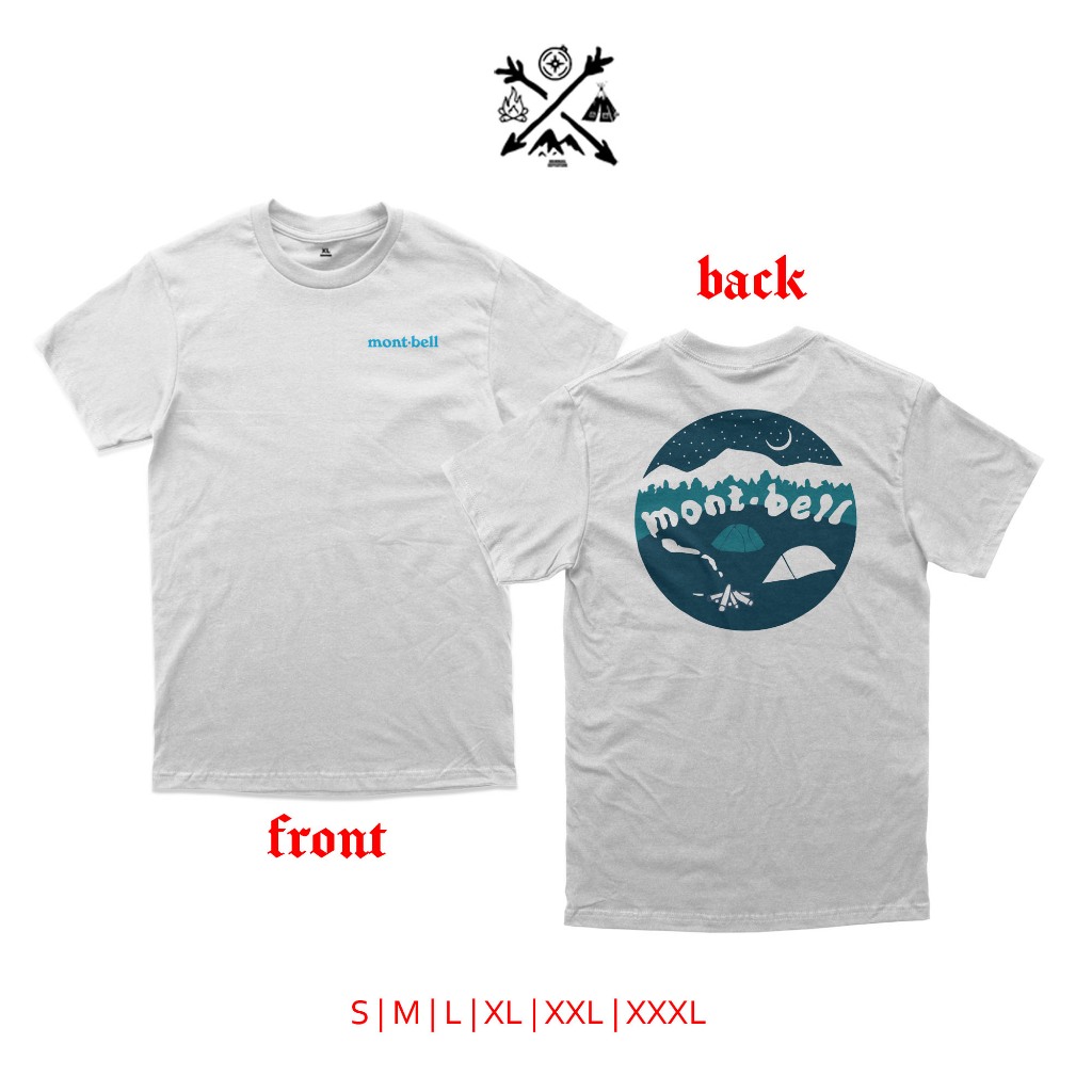 Kaos outdoor montbell tshirt montbell combed 24s