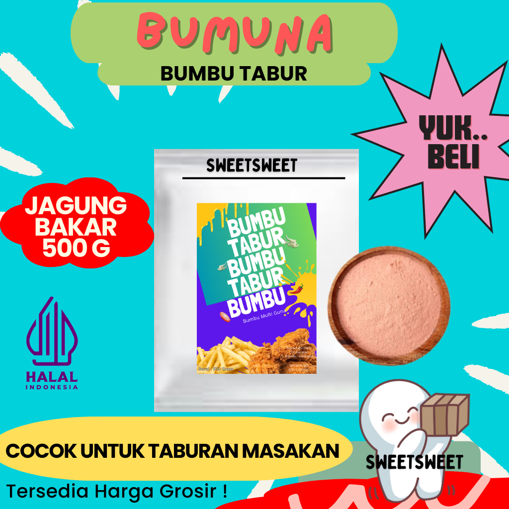 

Sweetsweet Bumbu Tabur Rasa Jagung Bakar 500 g | Bubuk Tabur Premium {BISA COD} {Lebih Murah Grosir}
