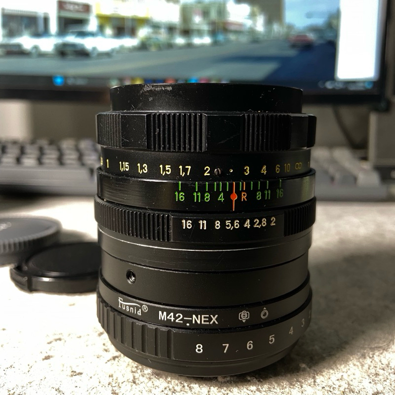 Lensa Manual Helios 44M + tilt adapter