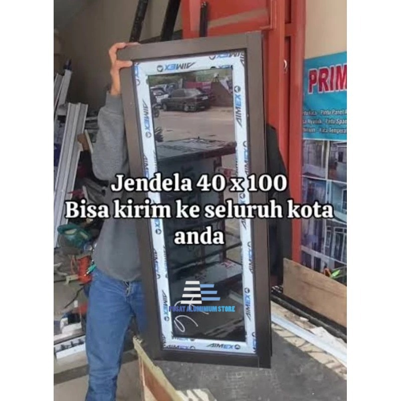 Jendela Alumunium Casement 100x40