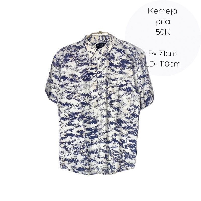 kemeja motif abstrak pria