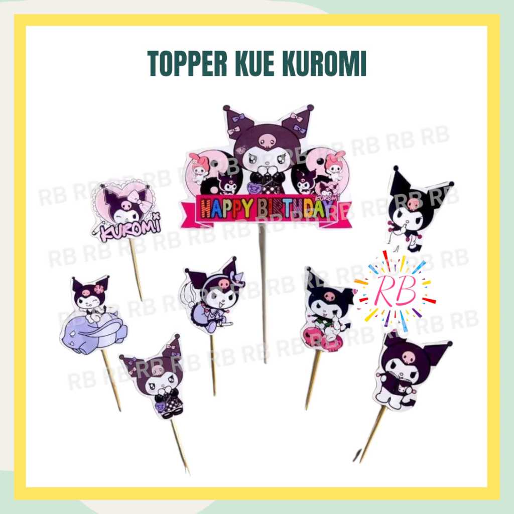 Topper KUROMI / Topper Kue Sanrio Kuromi