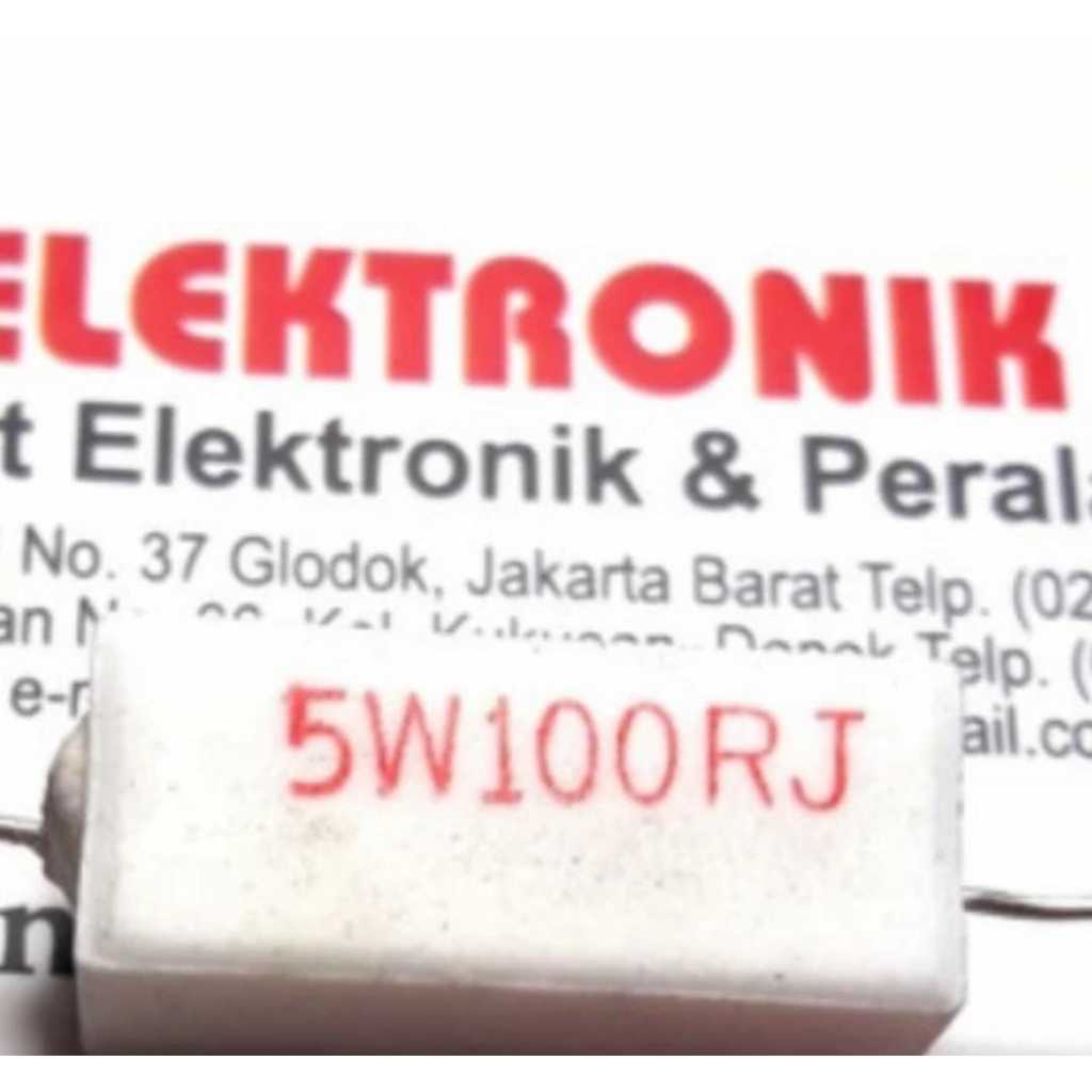 RE2209 resistor 5watt 5w 5 w watt 100ohm 100r 100 r ohm By PCM LTC GLODOK