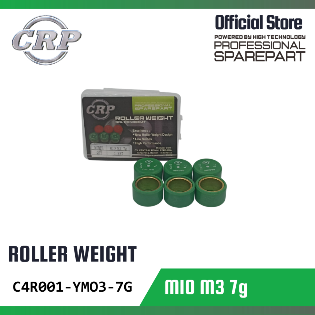 CRP untuk Yamaha Mio M3 - Cvt Weight Roller  7Gram / 8 Gram / 9 Gram / 10 Gram / 11 Gram / 12 Gram /