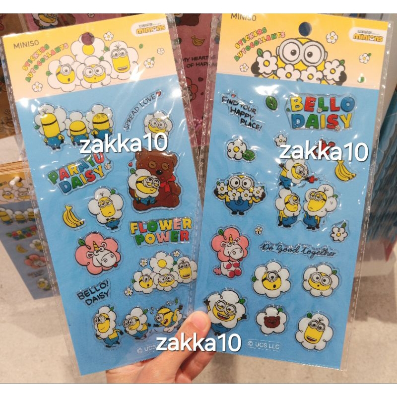 

Miniso Minions Stiker Lucu Daisy Minions Epoxy Stickers