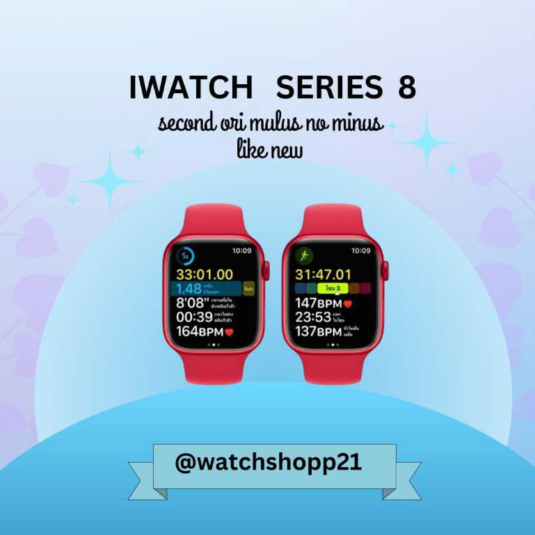 Apple Watch/iWatch Second Series 8 41mm/45mm 100% Original Garansi Ex Internasional